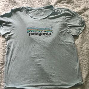 Light blue Patagonia t-shirt